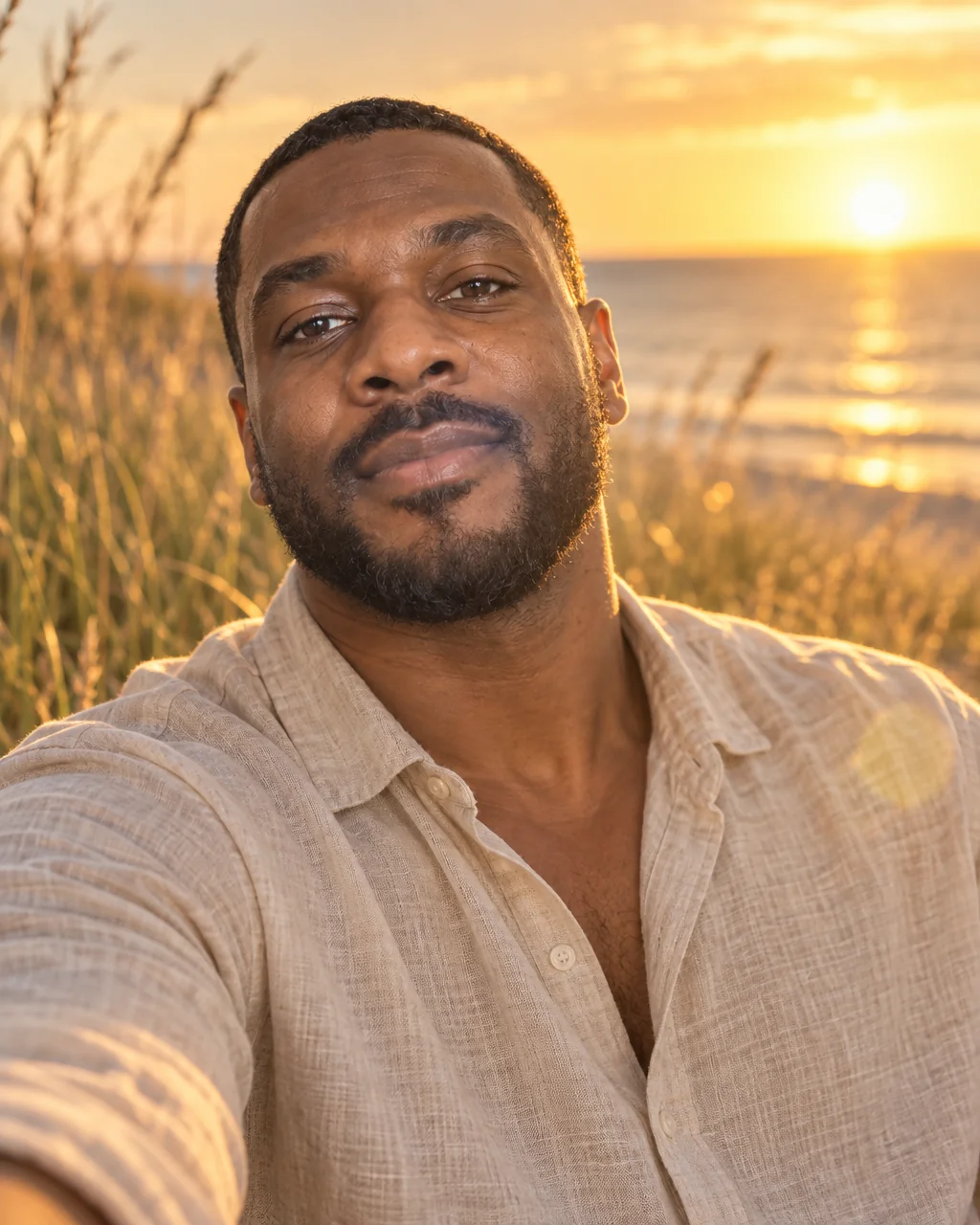 Golden-hour portraits, no photographer