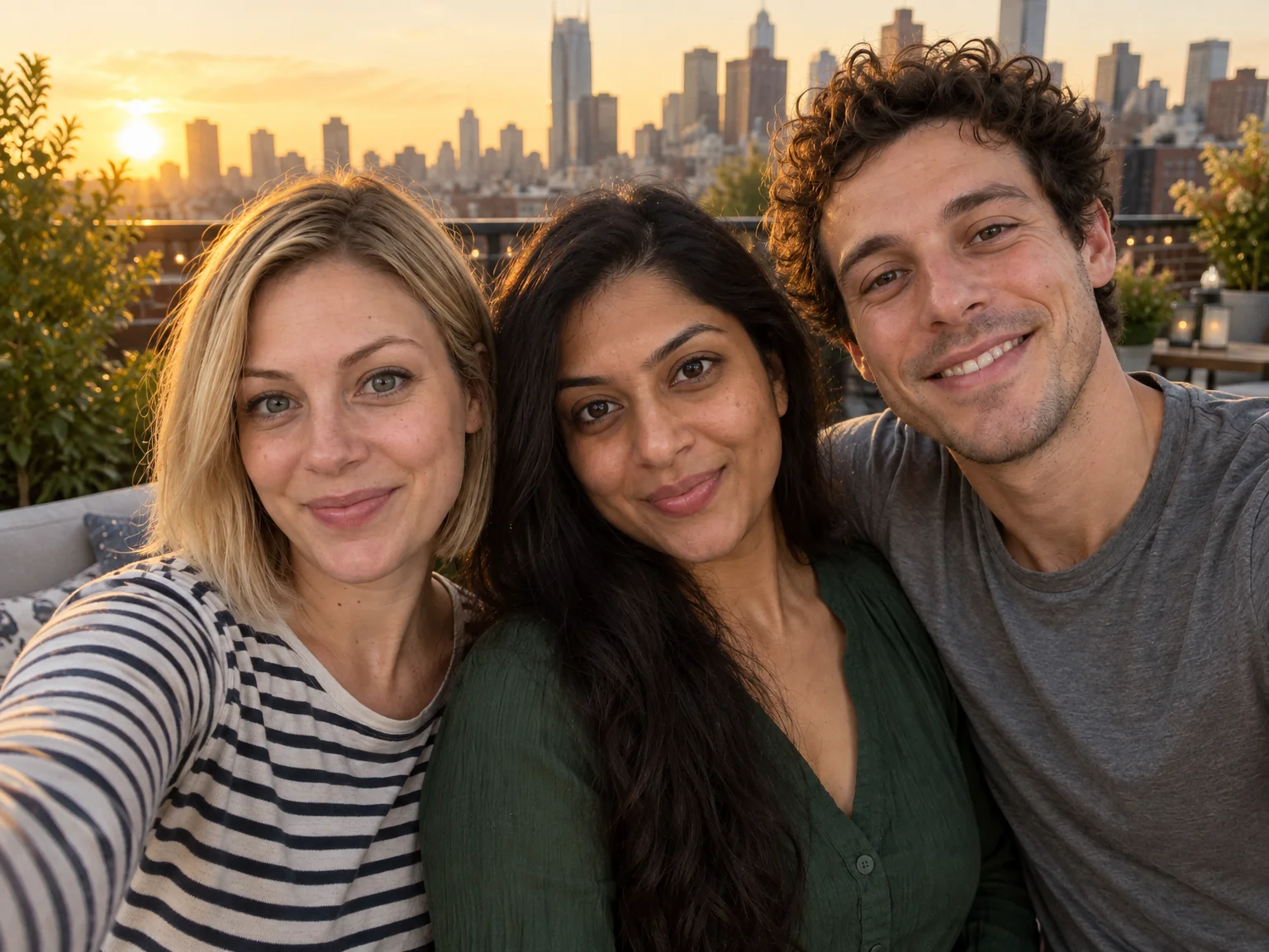 Group photos with friends, no photographer