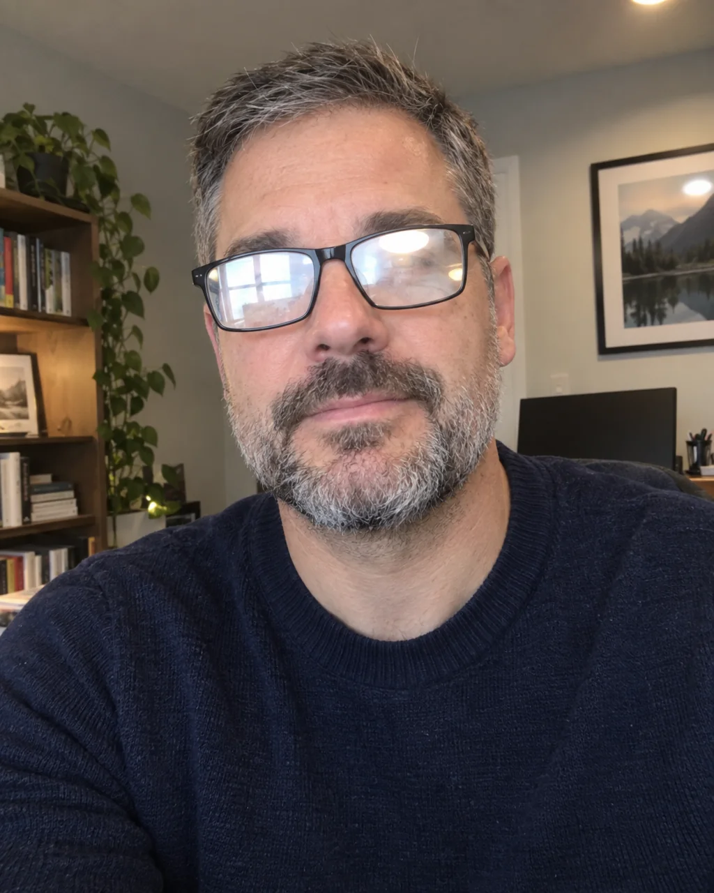 Glasses Glare Removal — before editing